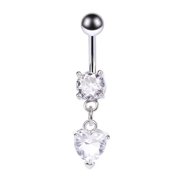 Tia heart belly ring