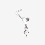 Mackenzie heart dangle nose ring