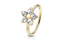 Vicky flower hoop nose ring