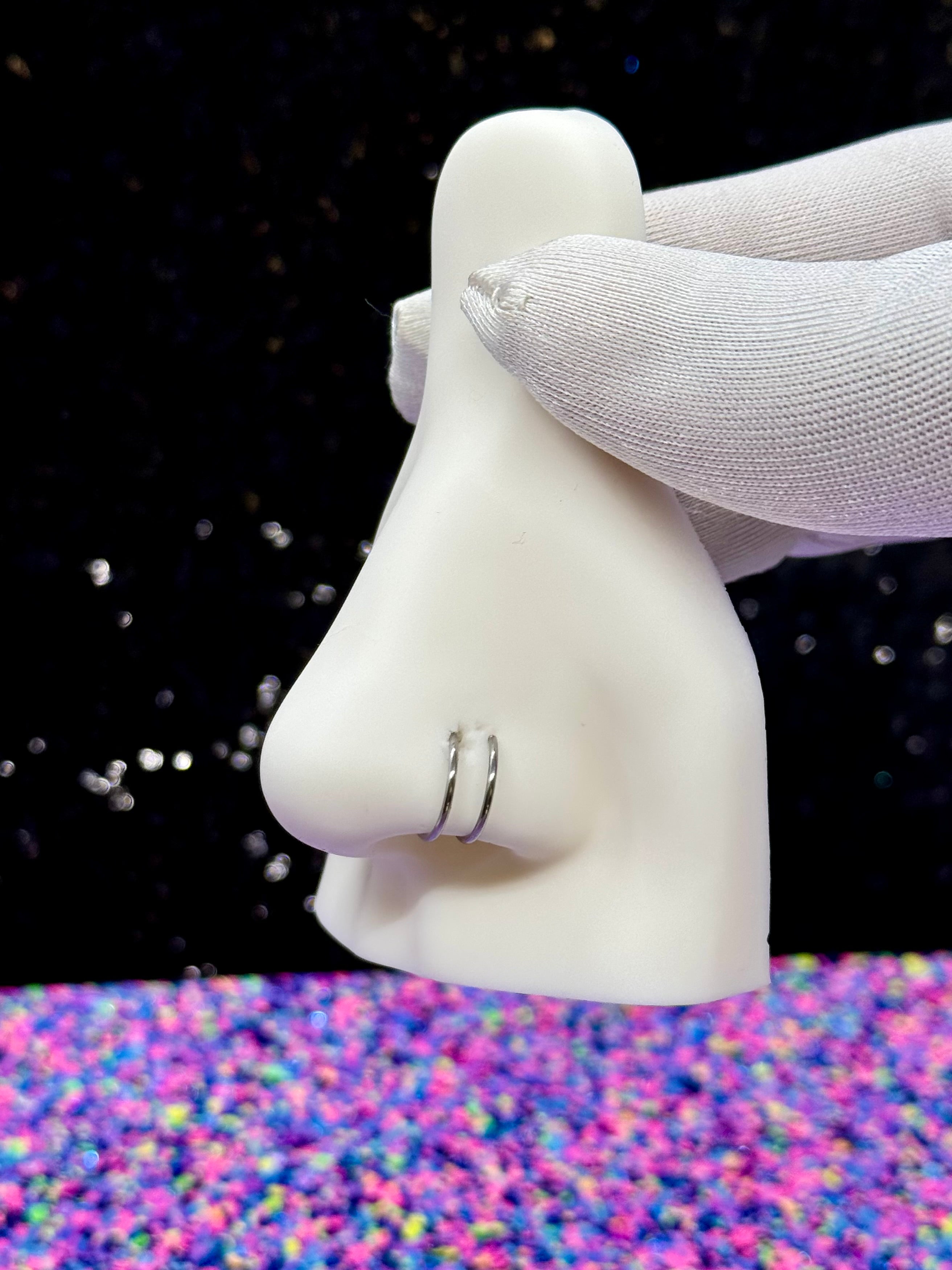 Spiral double nose ring