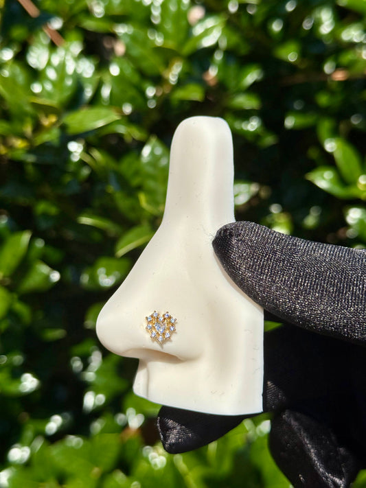 Kelsey heart nose ring