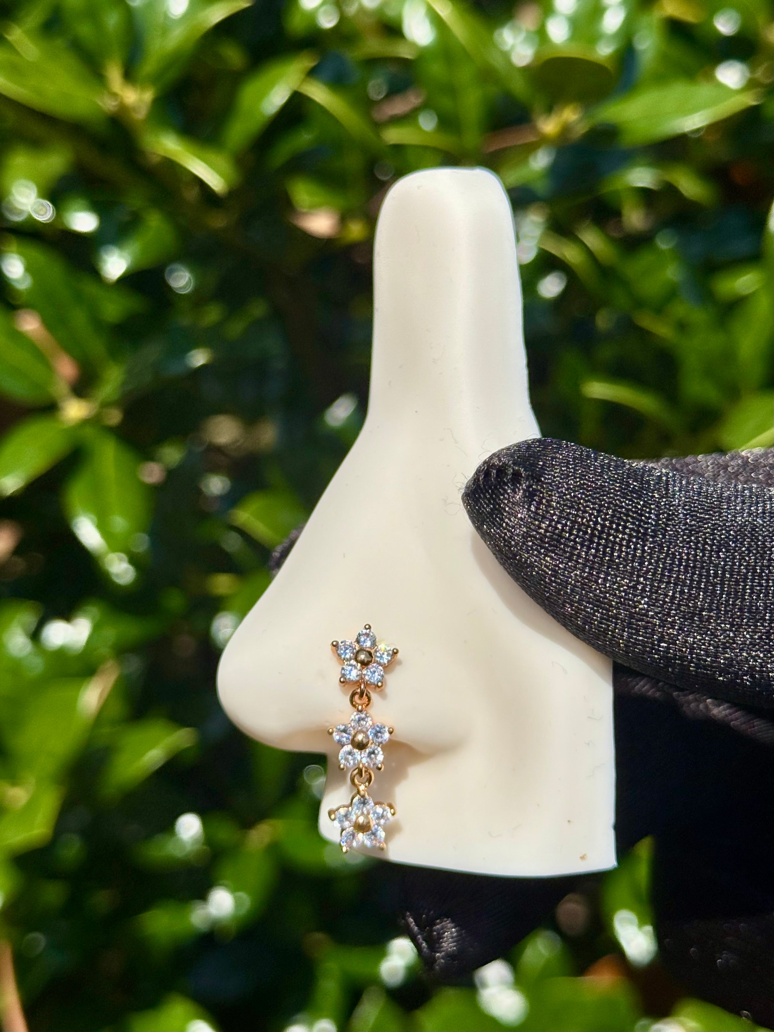 Asia flower nose ring