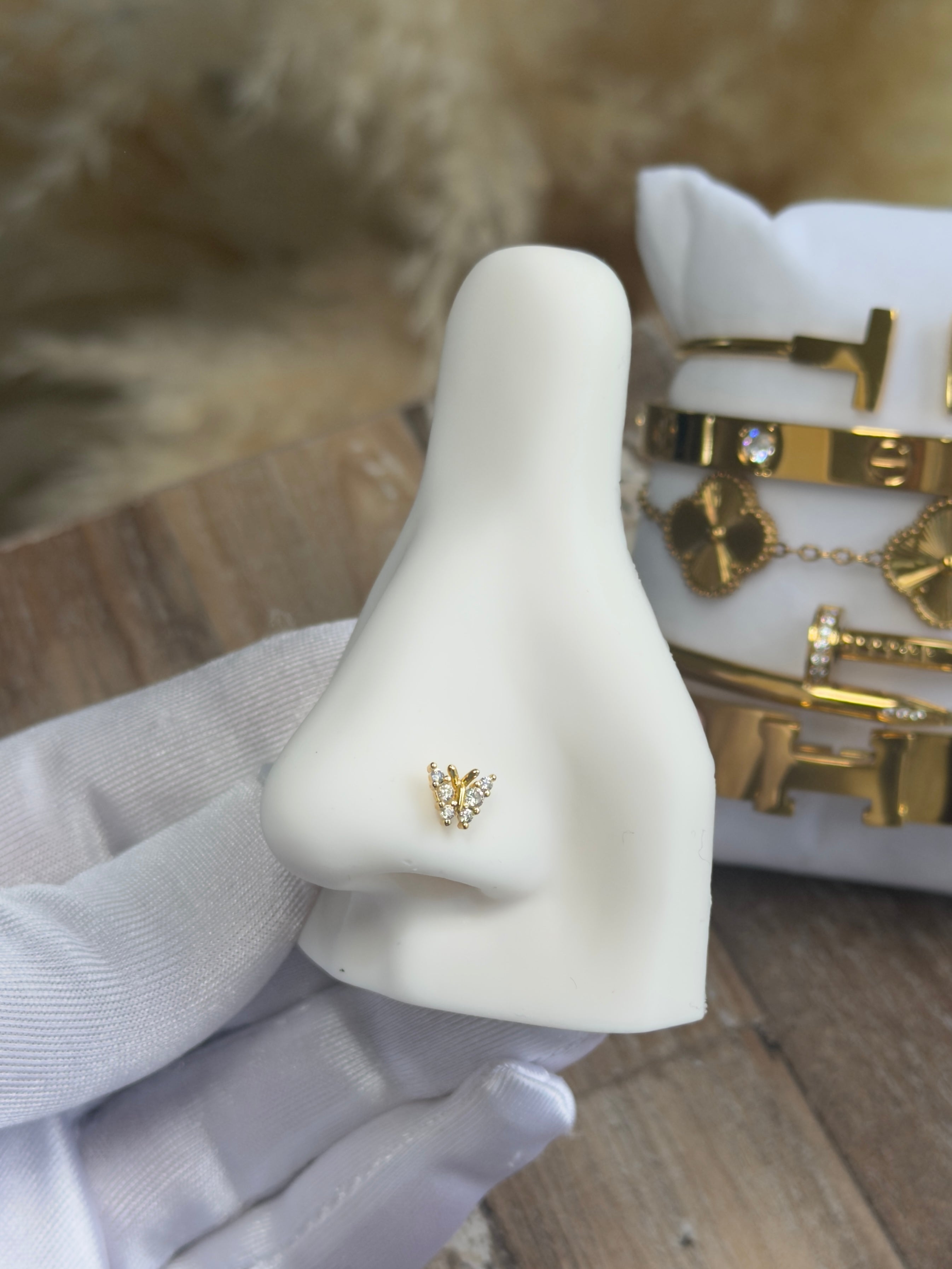Jessie butterfly nose ring