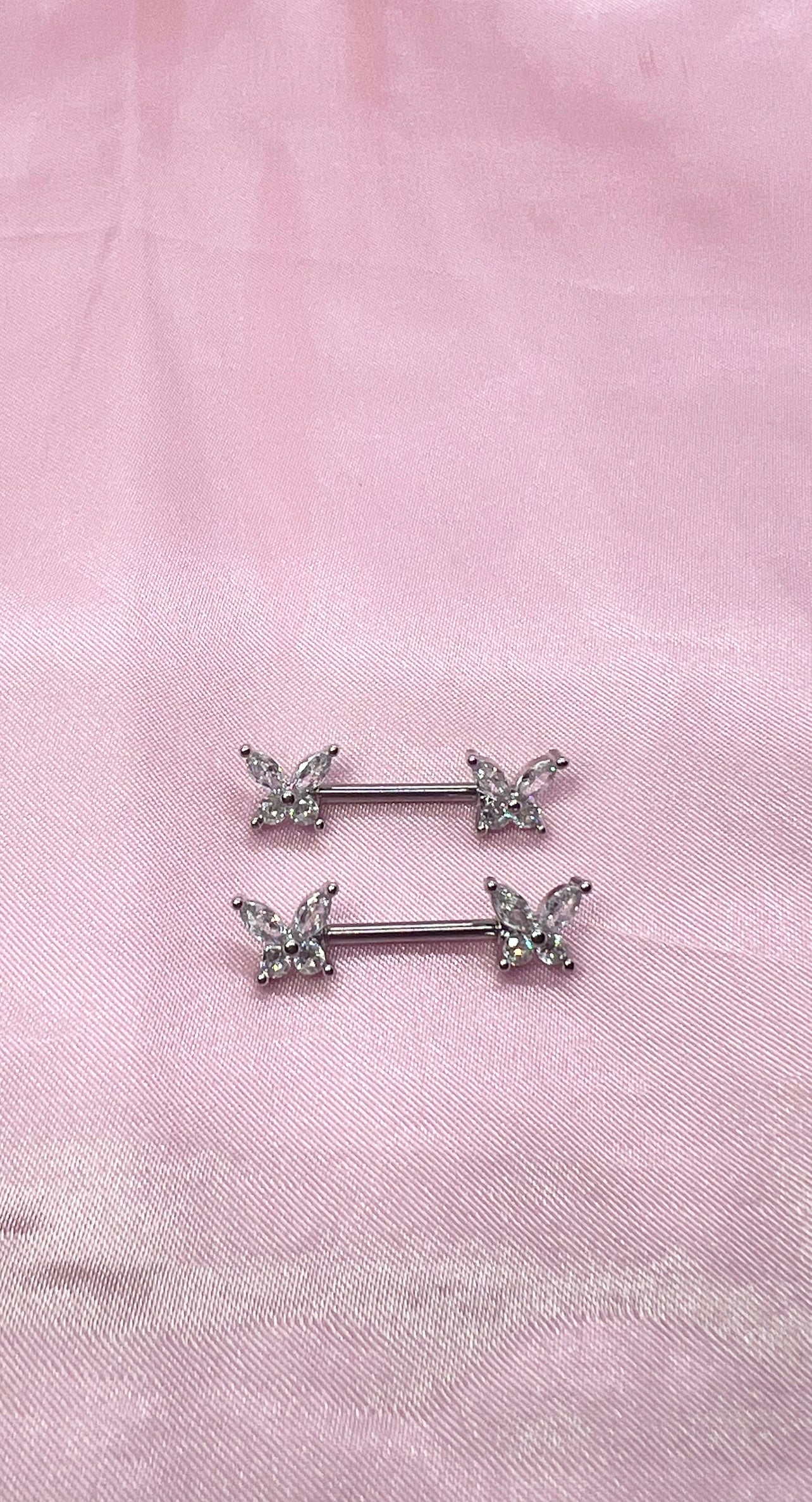 Butterfly nipple rings