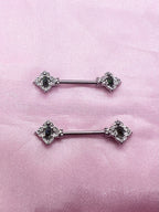 Queen Opal nipple rings