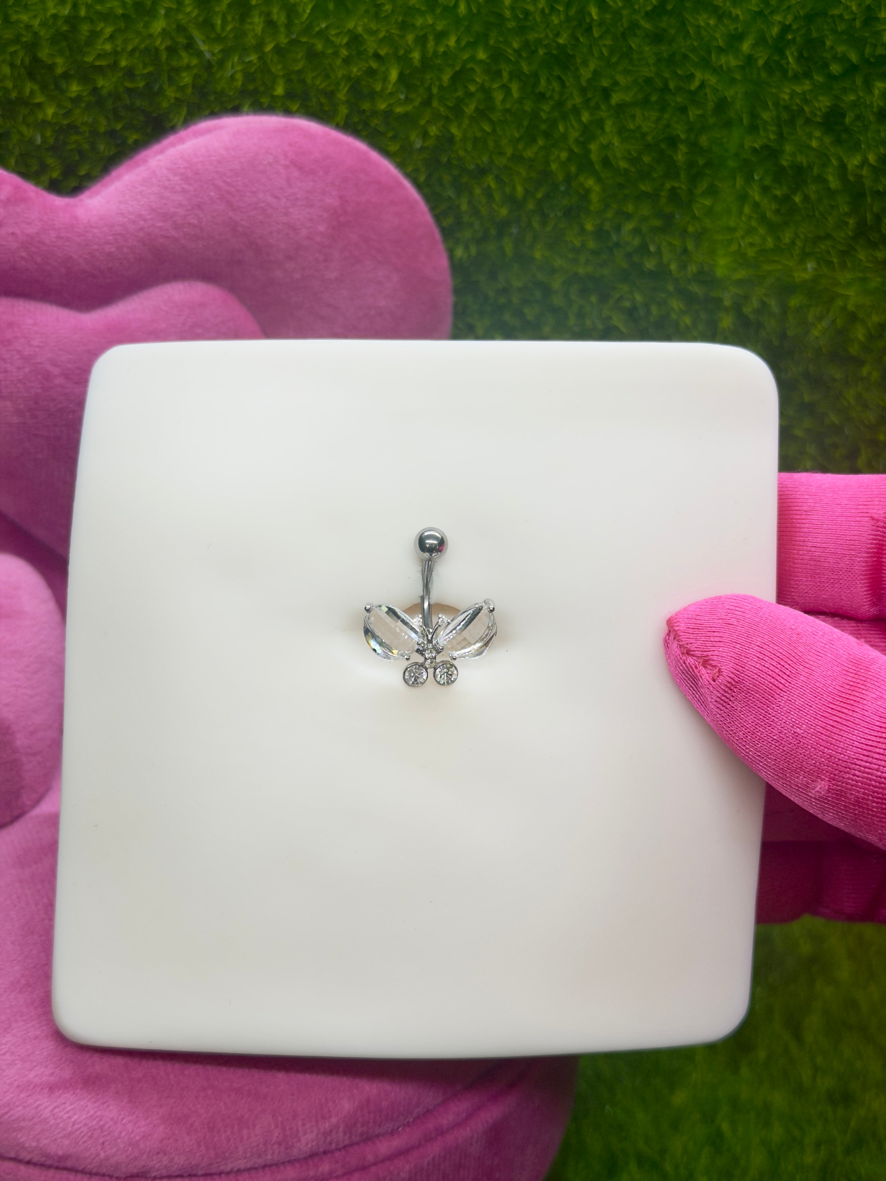 Avery butterfly belly ring