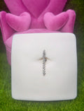 Zig zag top down belly ring