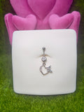 Butterfly side belly ring