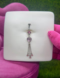 Pretty heart belly ring