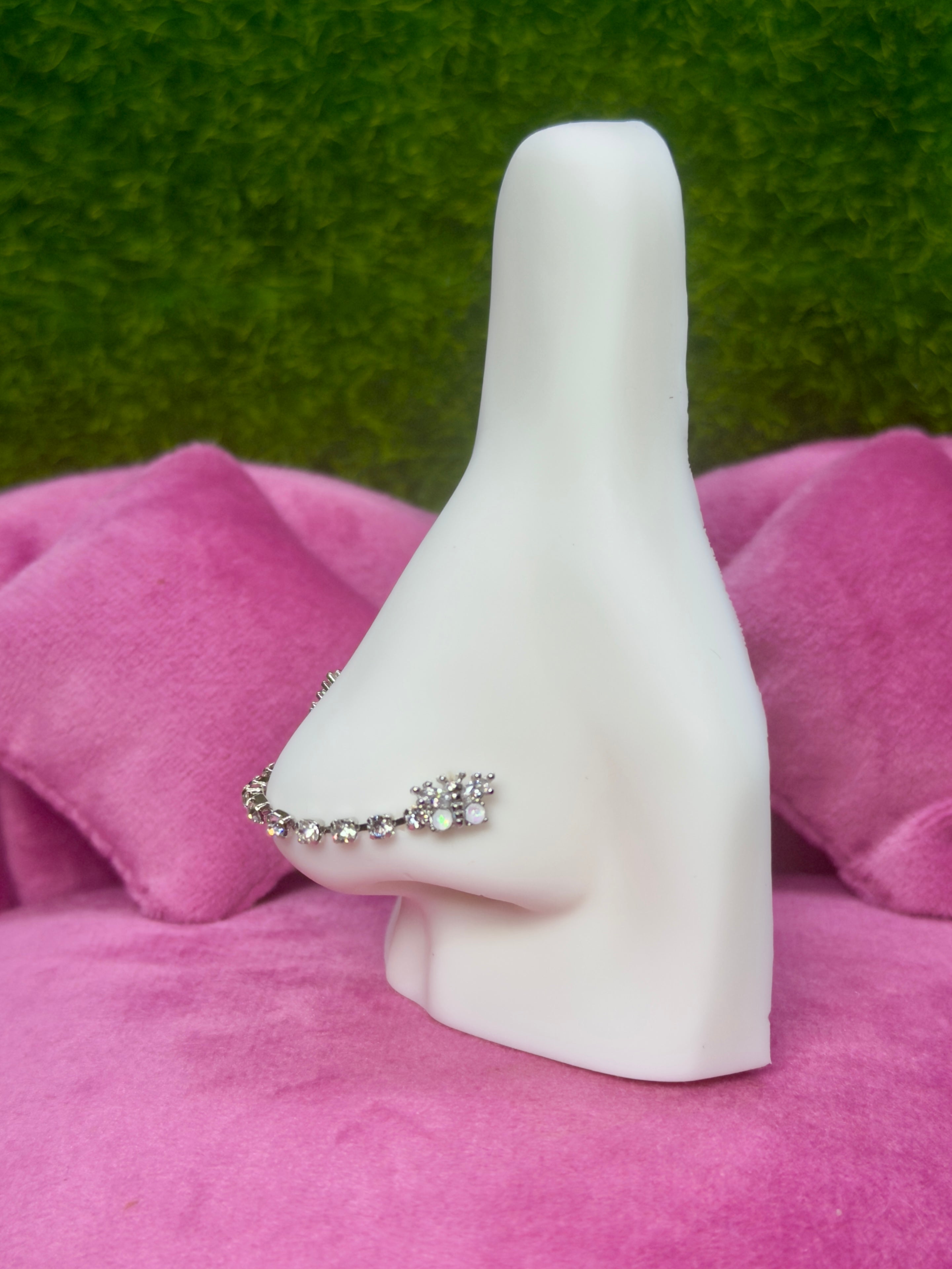 Butterfly chain nose ring