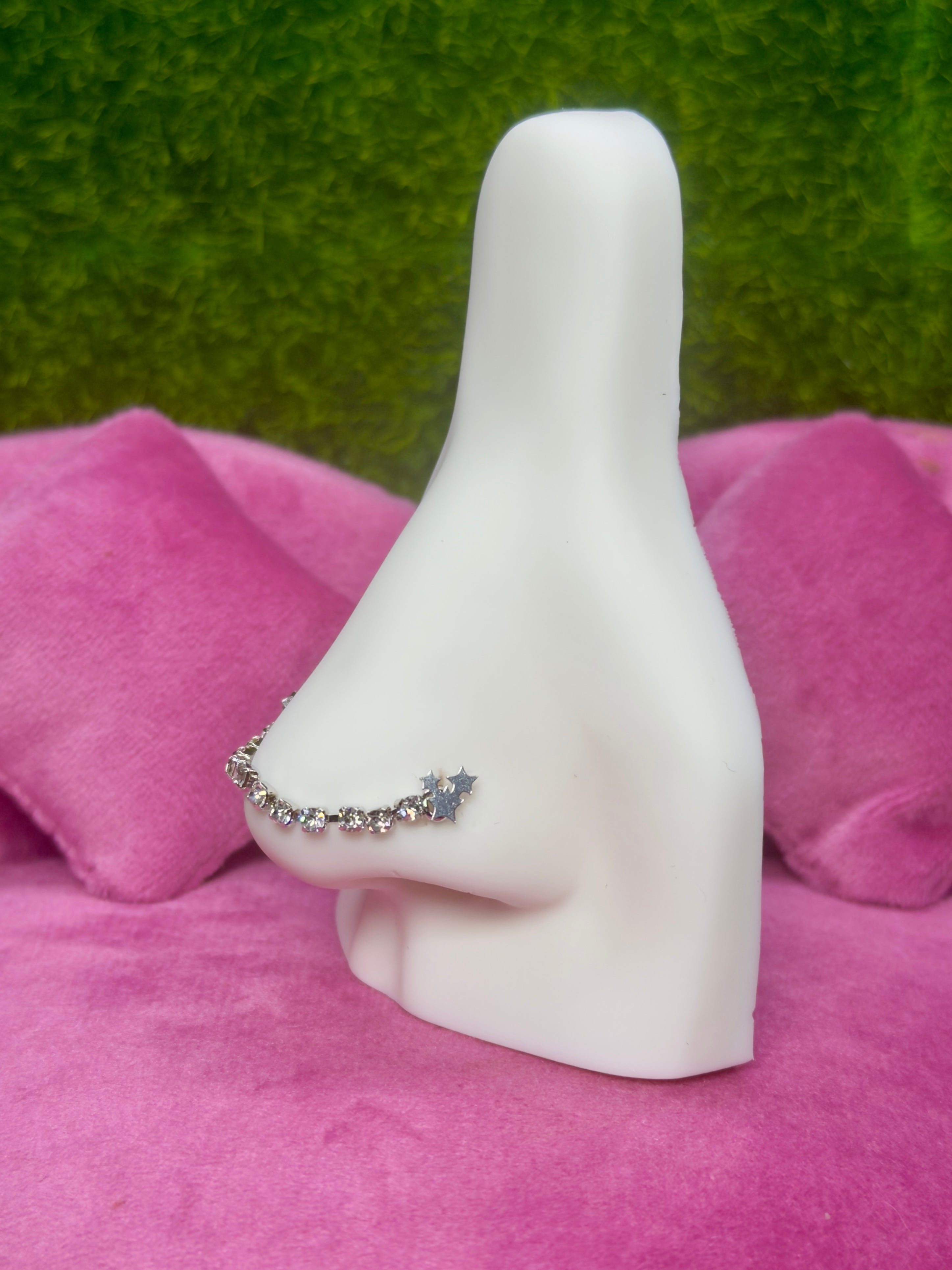Star girl chain nose ring