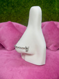Icy bunny chain nose ring