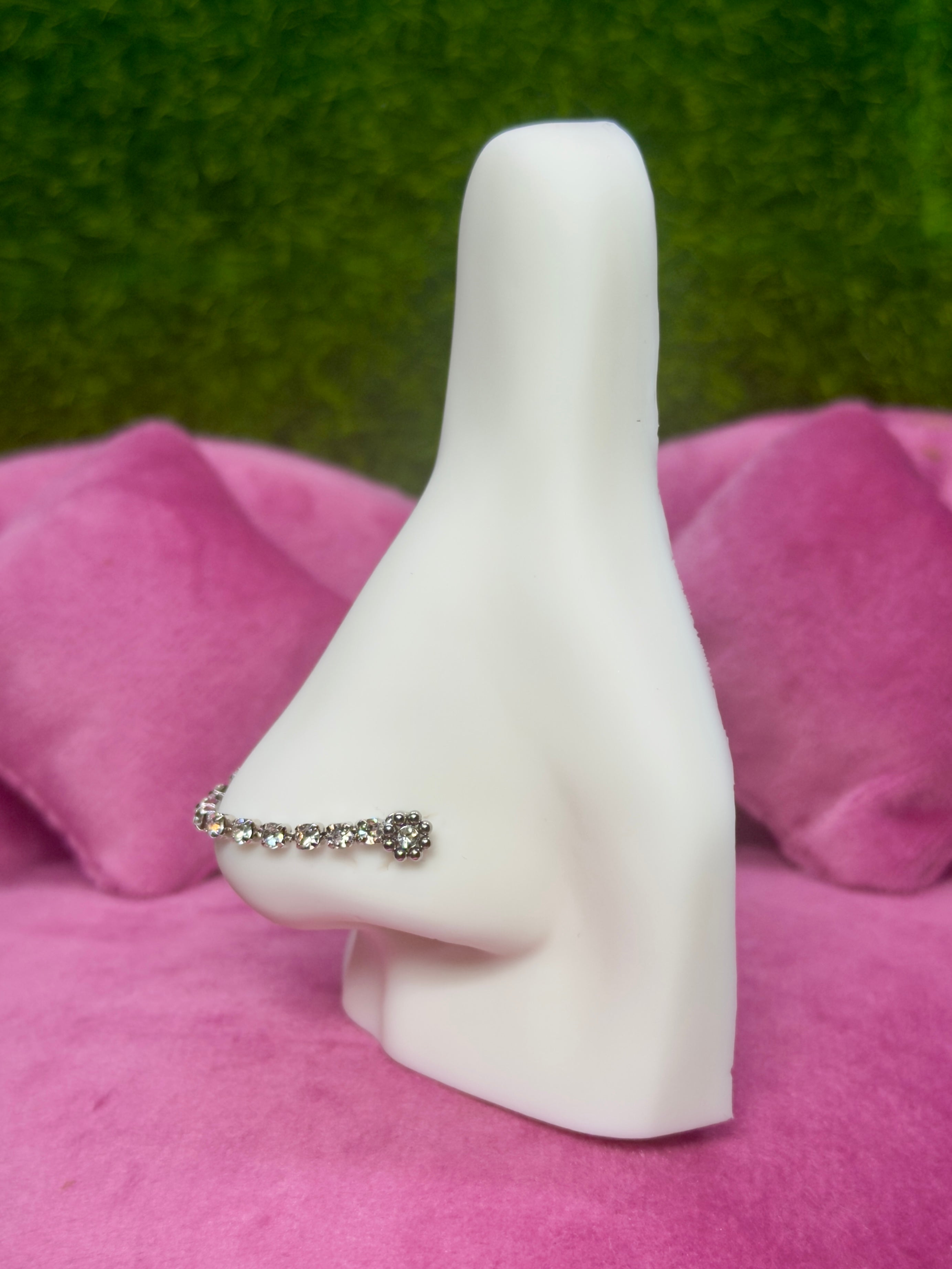 Flower chain nose ring