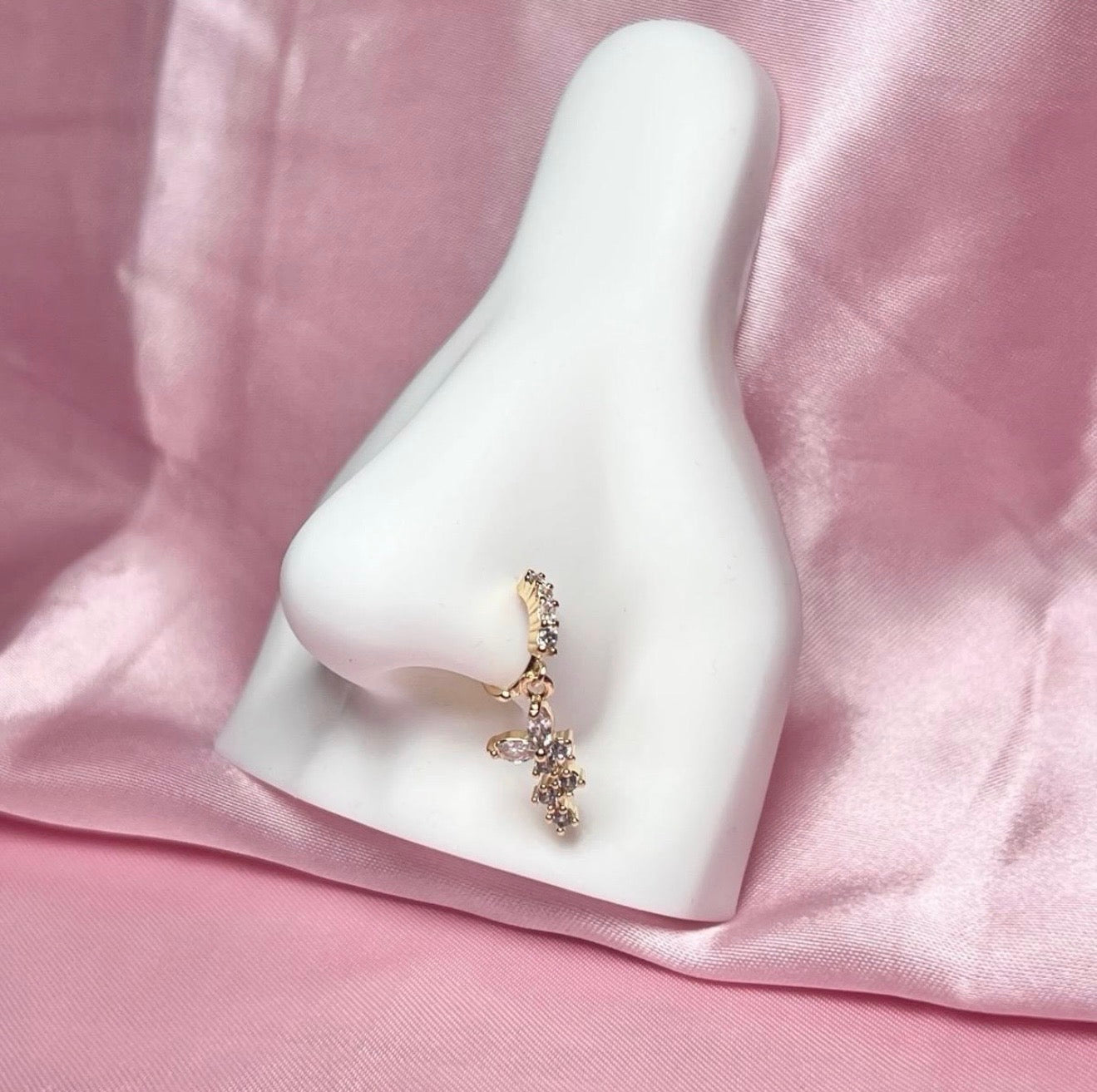 Brielle butterfly hoop nose ring