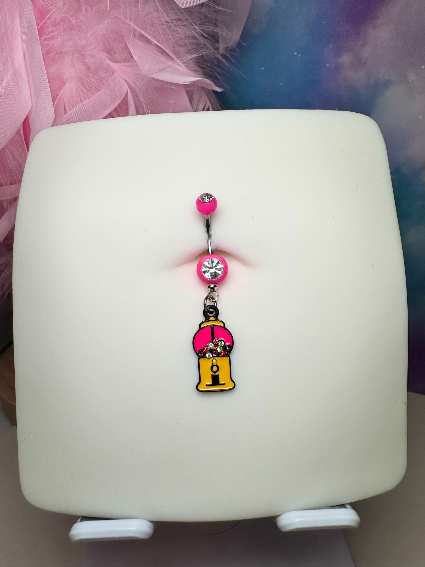 Gumball machine belly ring