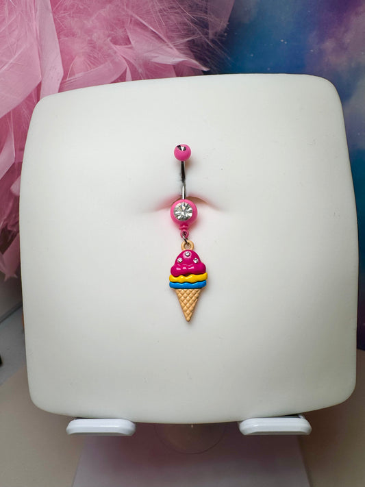 Ice cream cone belly ring