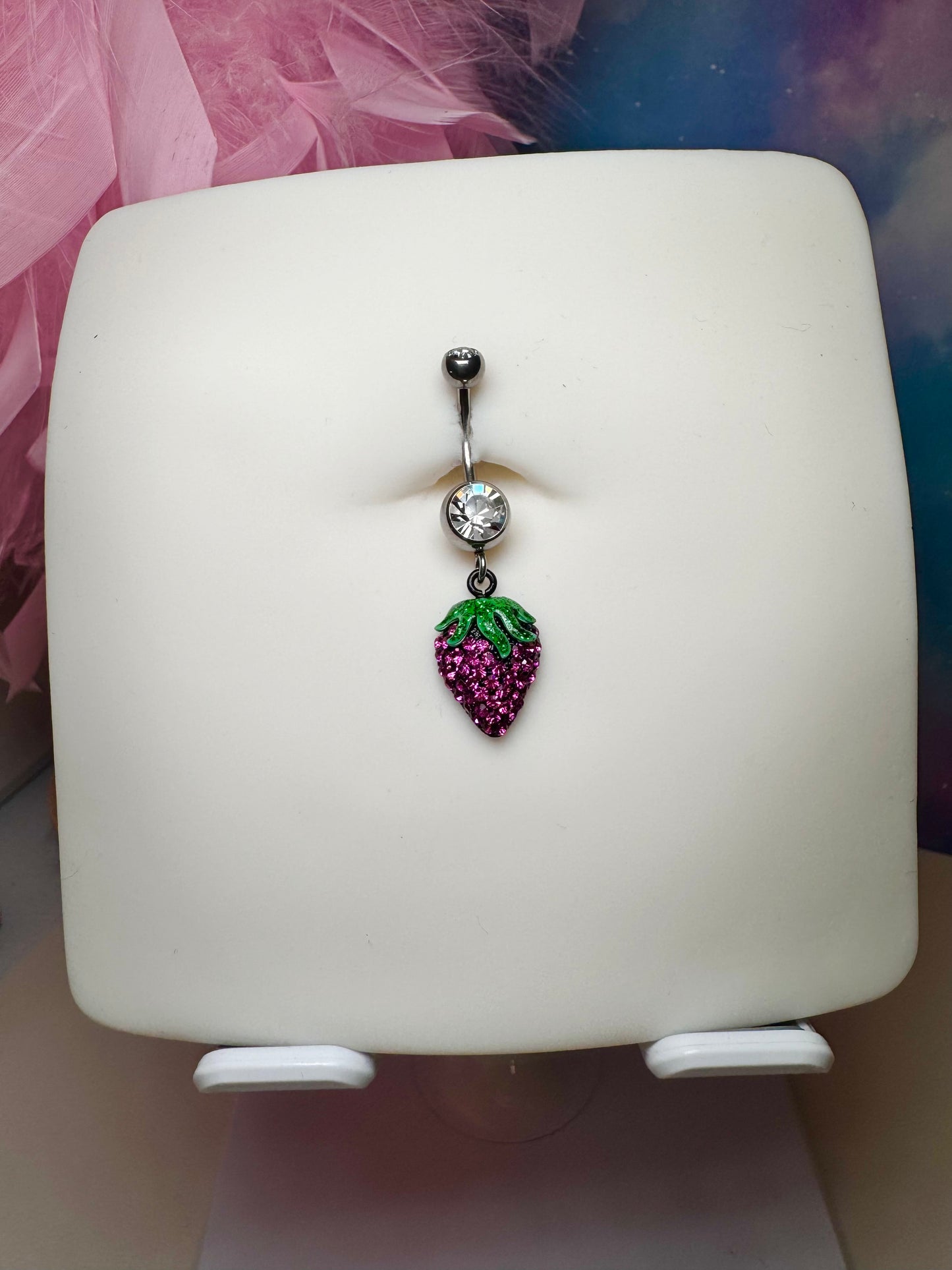 Strawberry belly ring