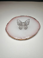 Icy butterfly ring