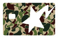 Star camo card sticker