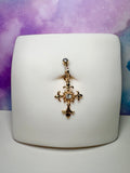 Julia cross fake belly ring
