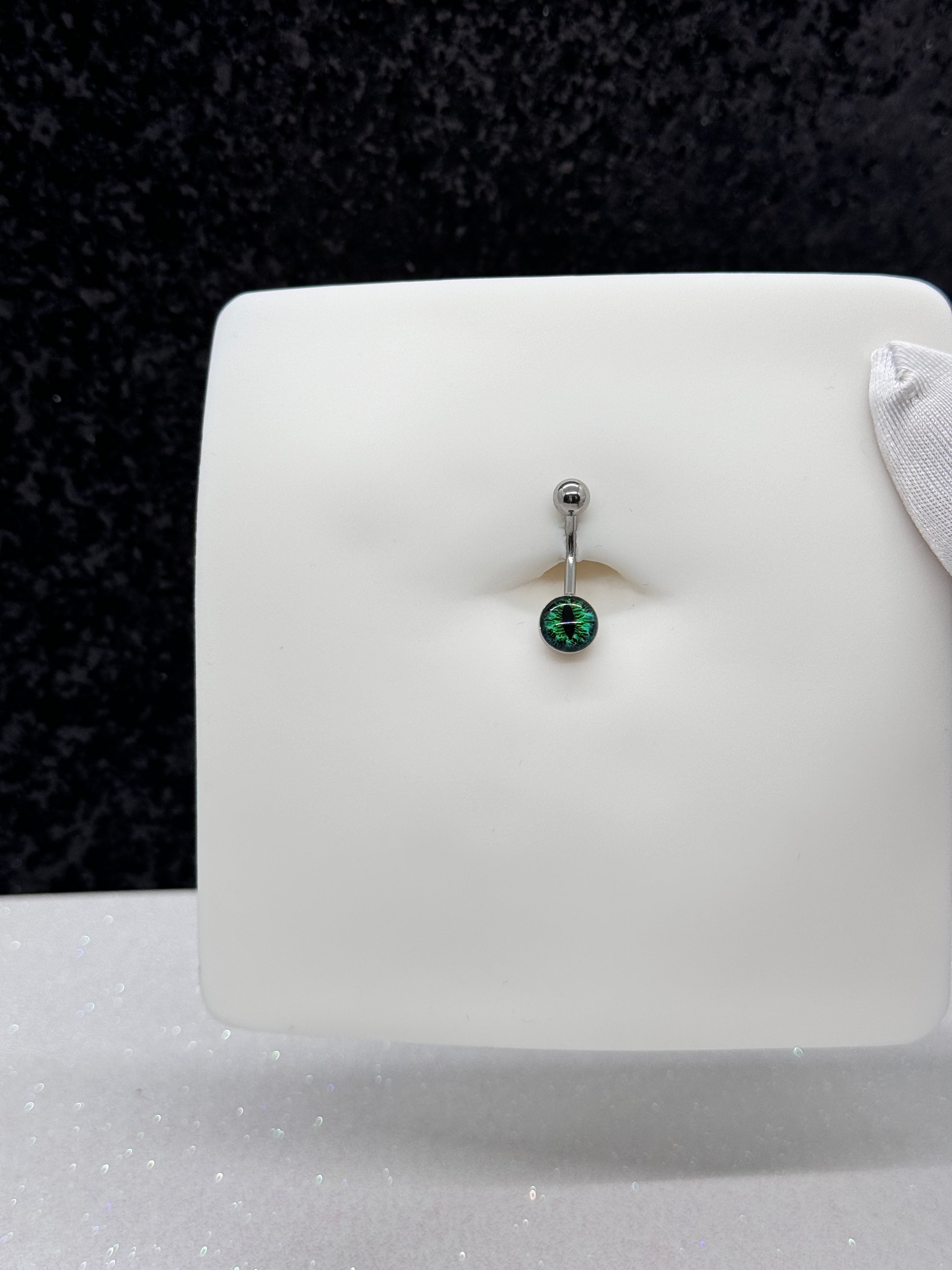 Snake eye belly ring