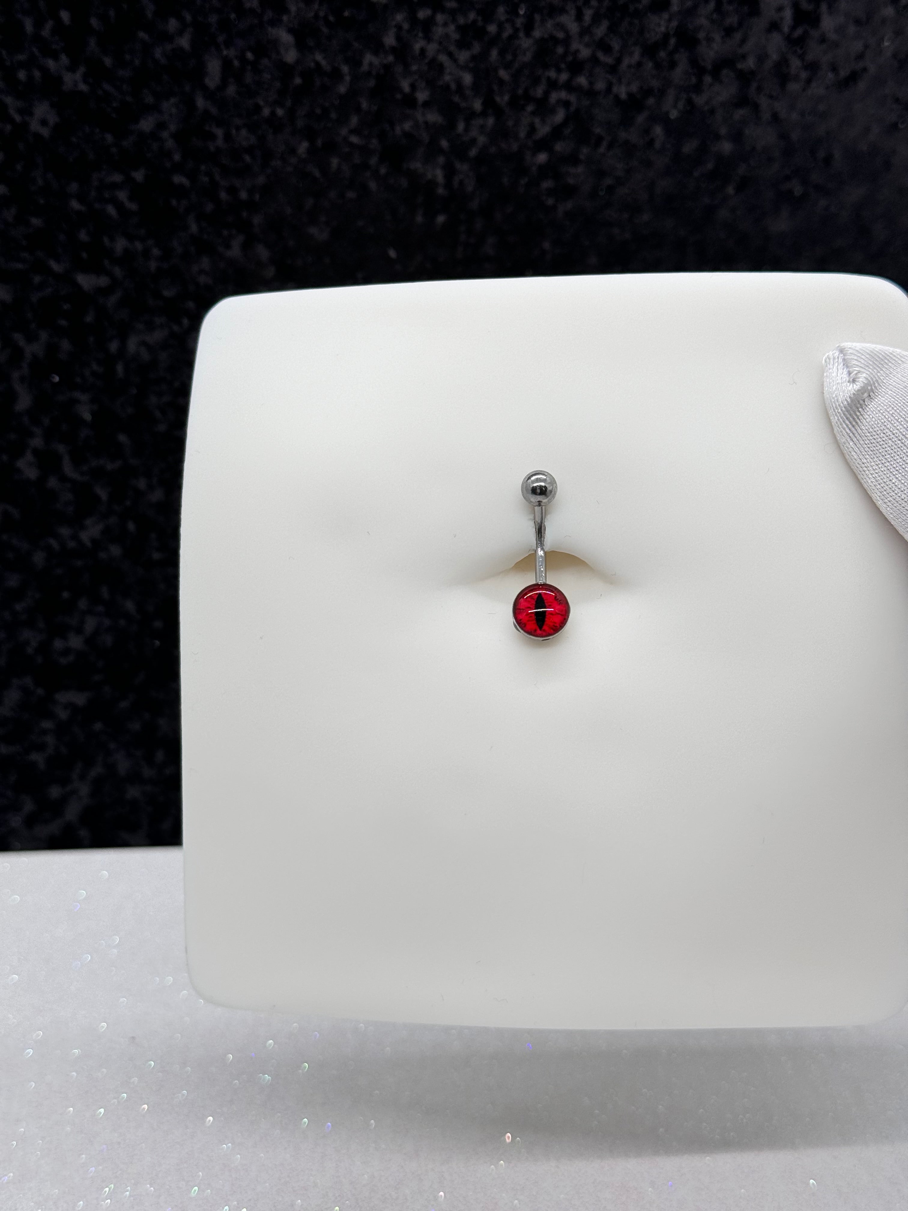 Snake eye belly ring