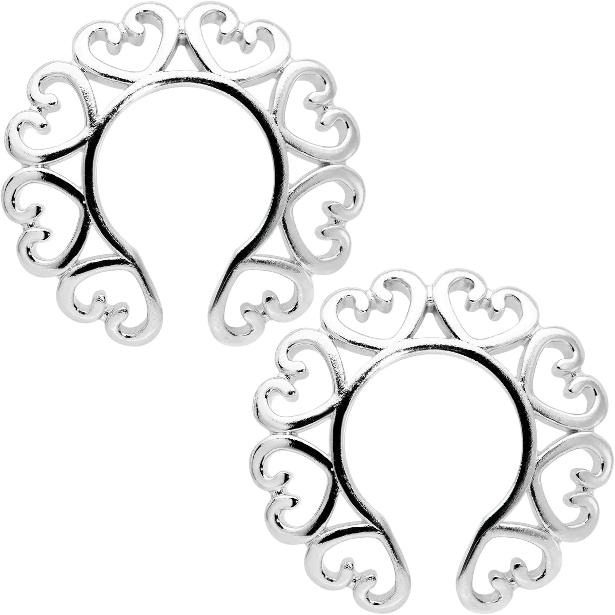 Heart fake nipple rings