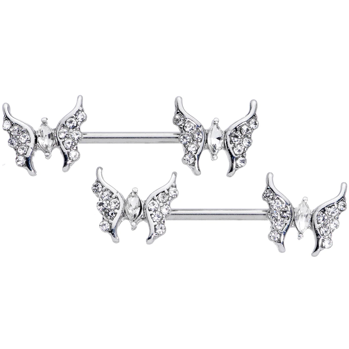 Kaori butterfly nipple rings