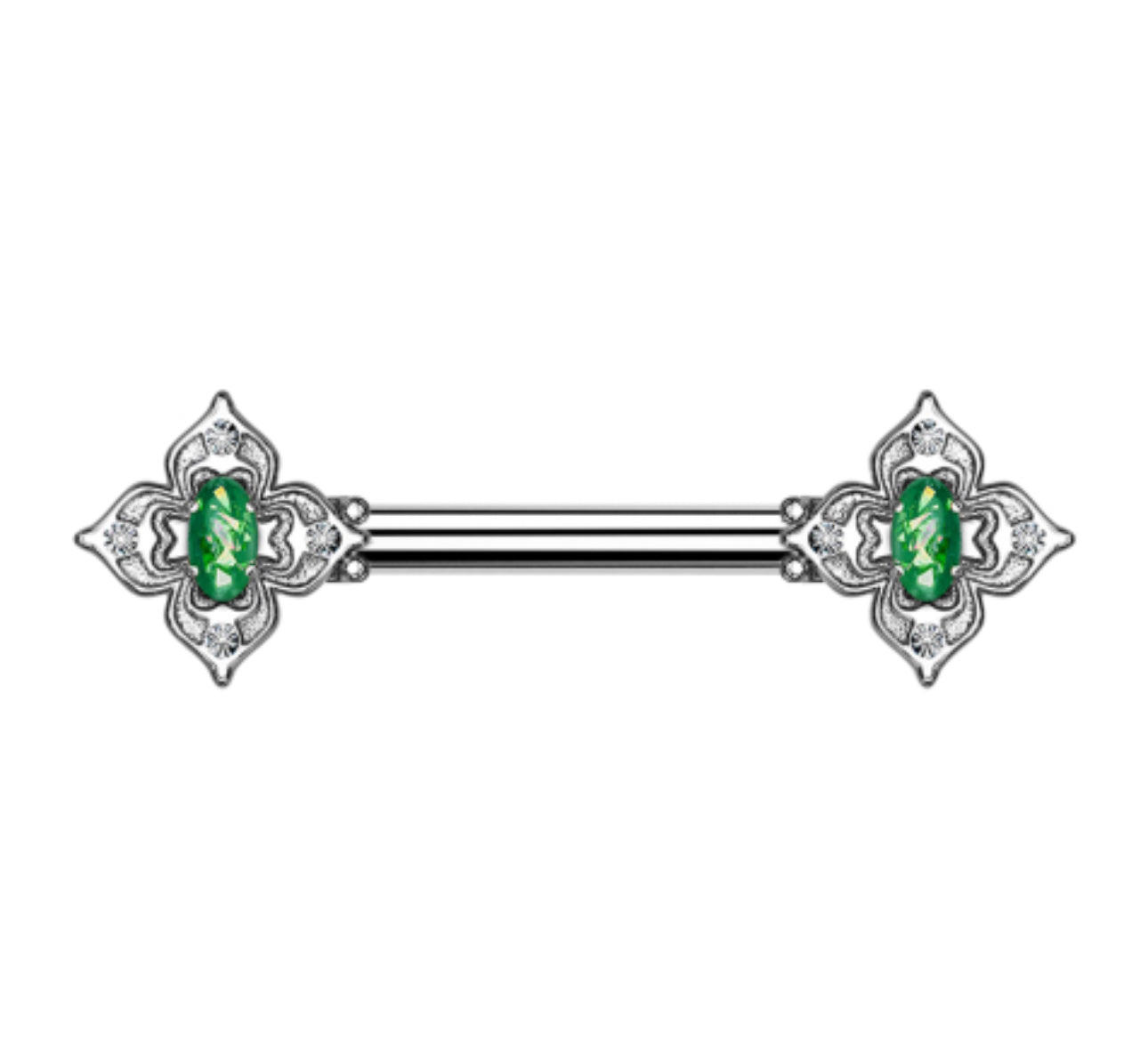 Queen Opal nipple rings